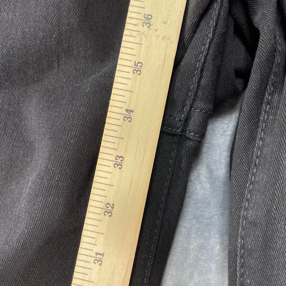 TRUE RELIGION Ricky Relaxed Straight Jeans Size 34 Fits 36x30 Black Stretch